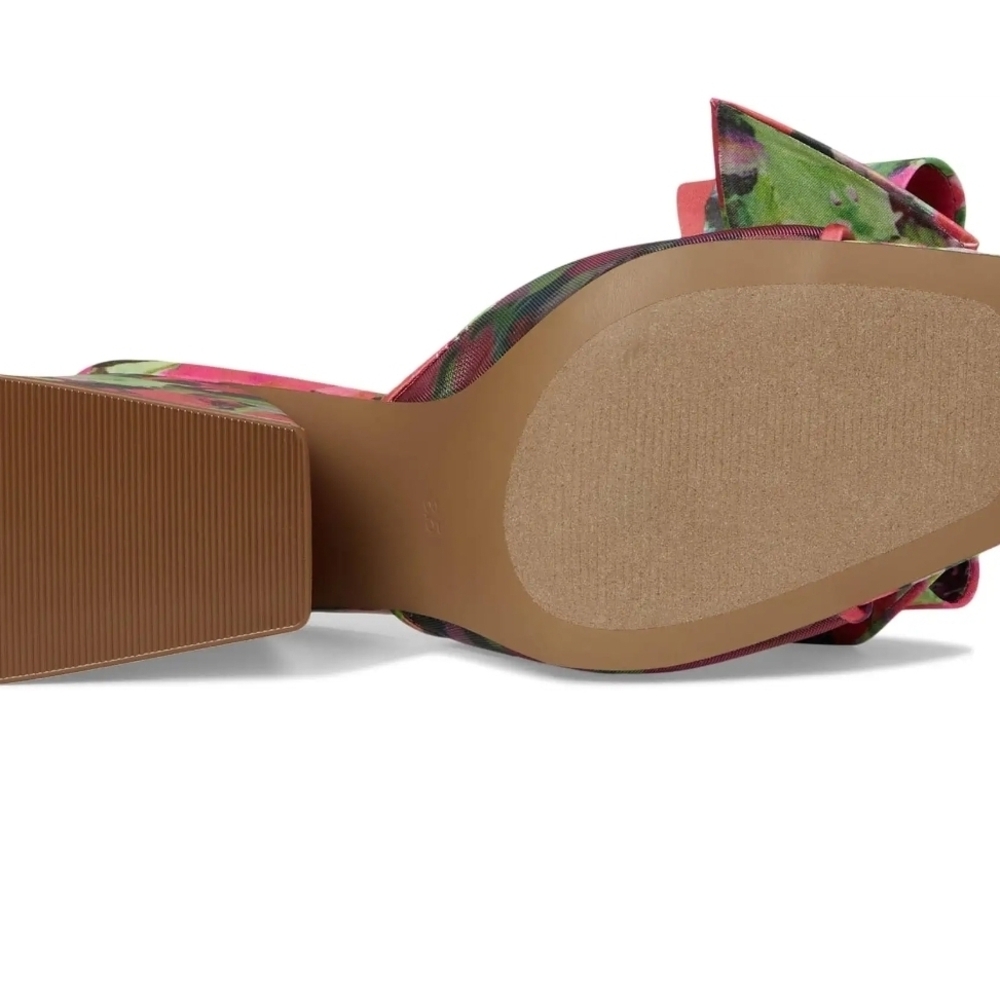 Betsey Johnson Floral Bow Mules - Pink and Green - Picture 5 of 6